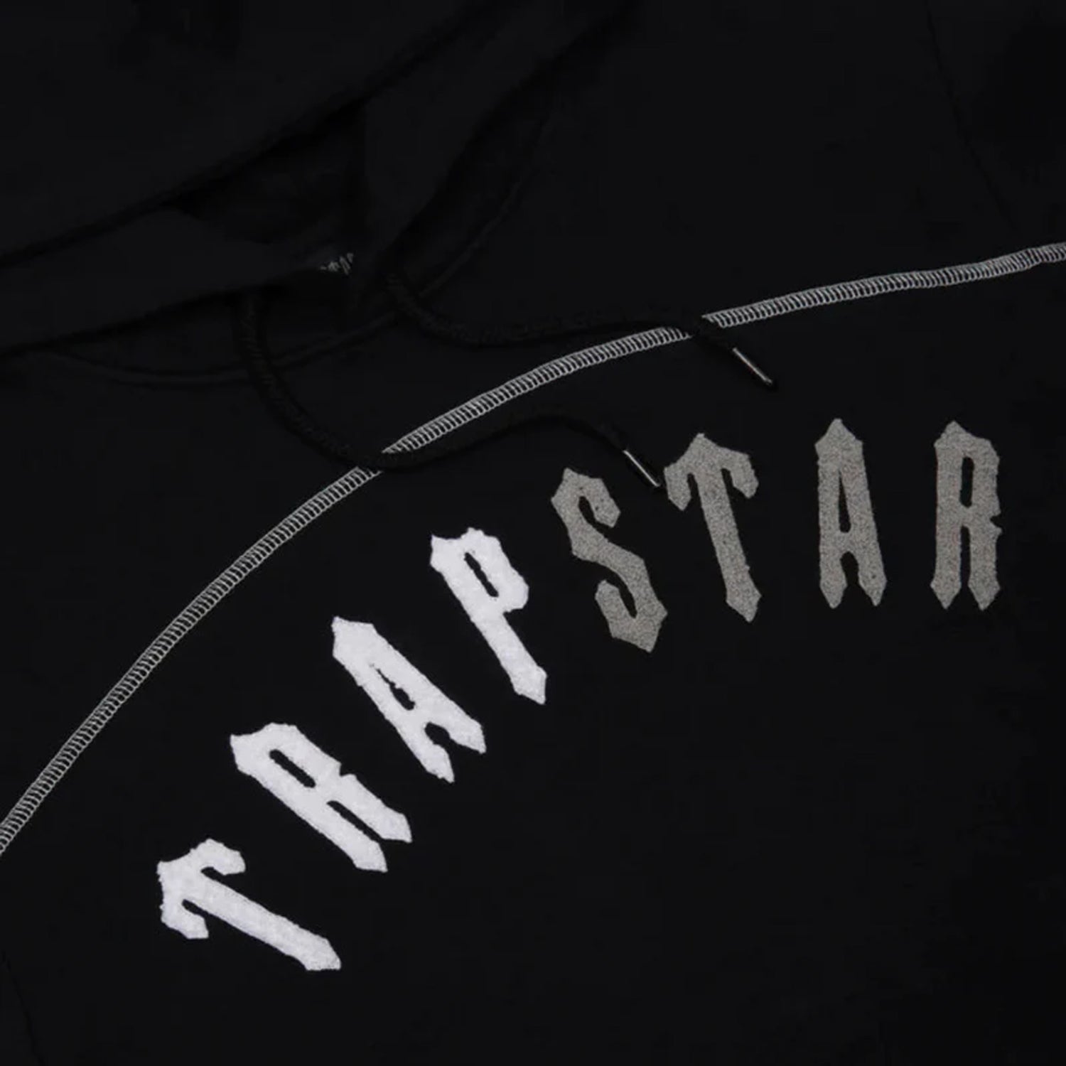 Trapstar Irongate Chenille Arch Hooded Tracksuit - Black Monochrome Edition