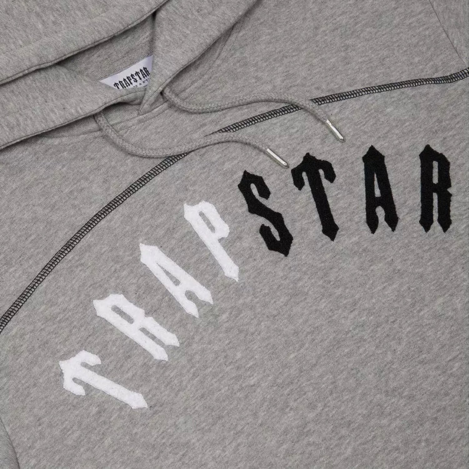Trapstar Irongate Chenille Arch Hooded Tracksuit - Grey Monochrome Edition