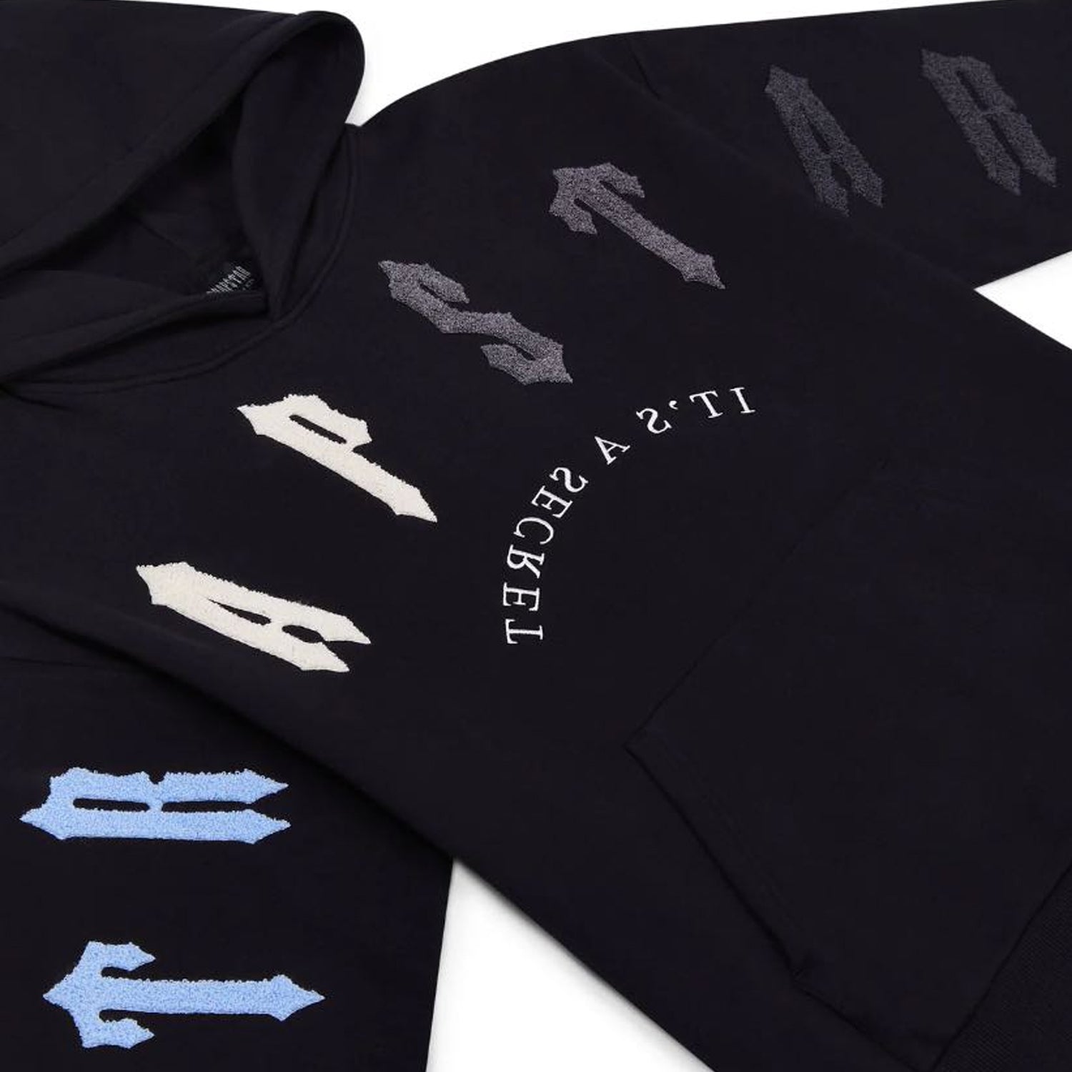 Trapstar Irongate Arch Chenille 2.0 Hooded Tracksuit - Black / Ice Blue