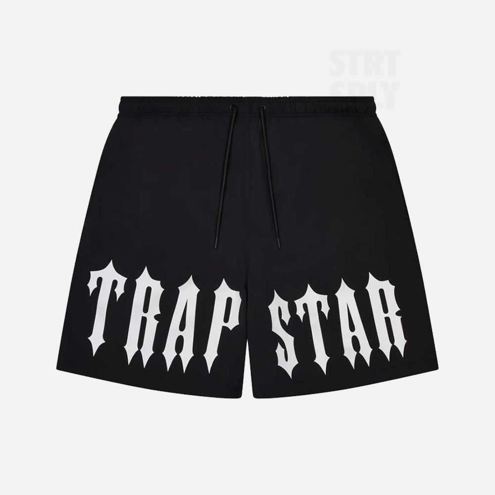 Trapstar Irongate Swim Shorts - Black / White