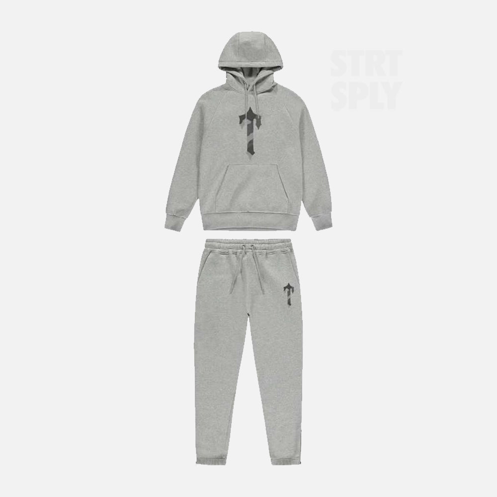 Trapstar Irongate T Chenille Hooded Tracksuit - Grey Monochrome Edition