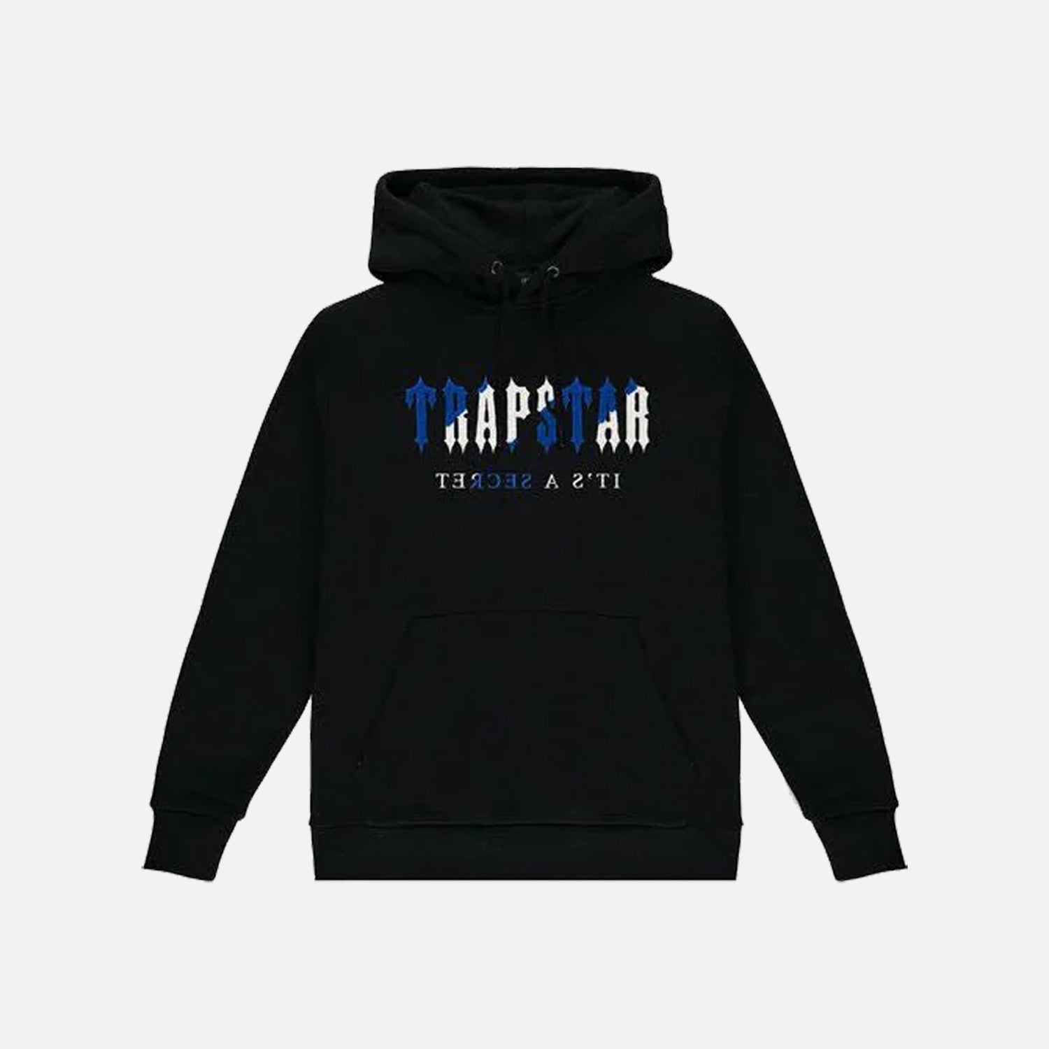 Trapstar Chenille Decoded Hooded Short Set - Black / Dazzling Blue
