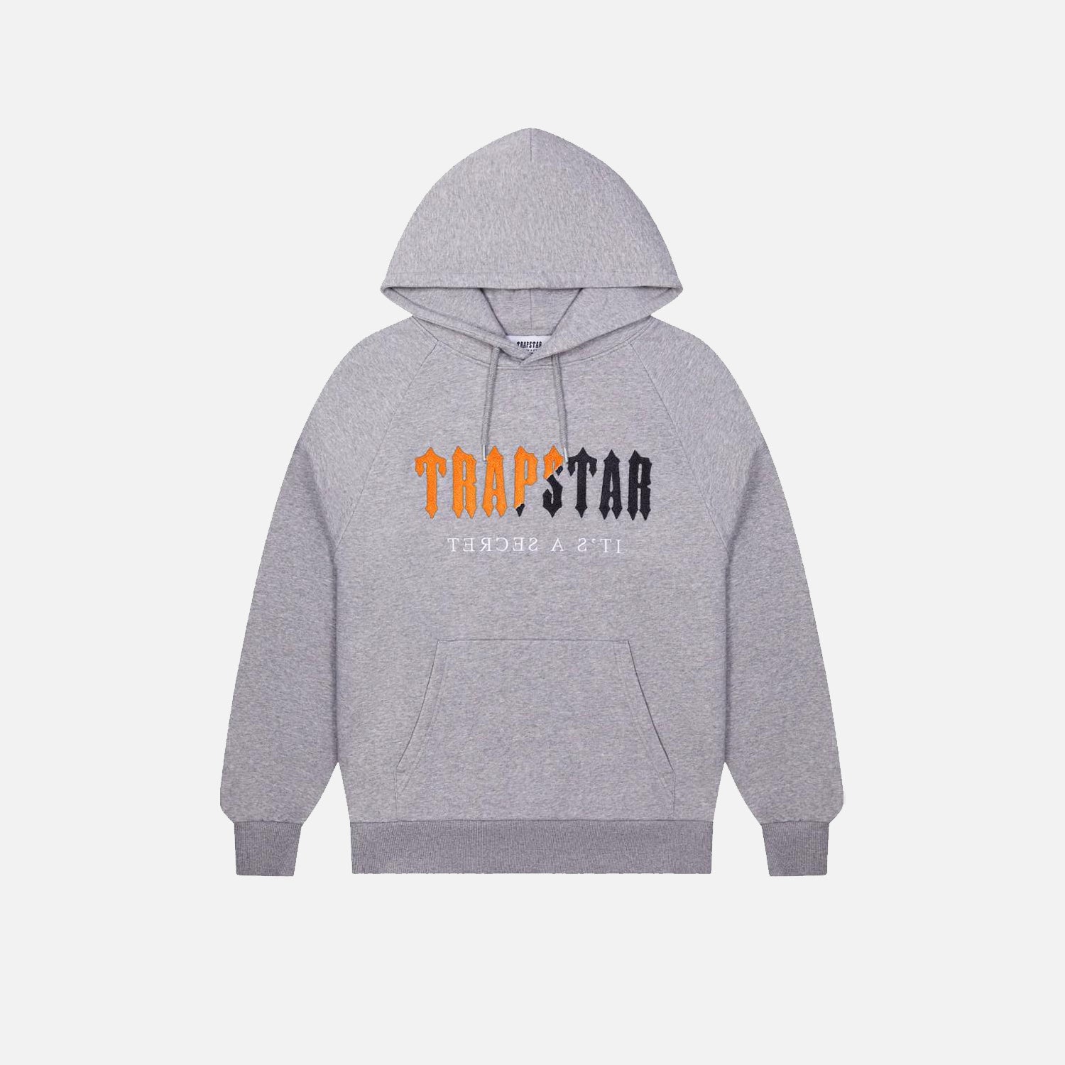 Trapstar Chenille Decoded Hooded Tracksuit - Grey / Orange