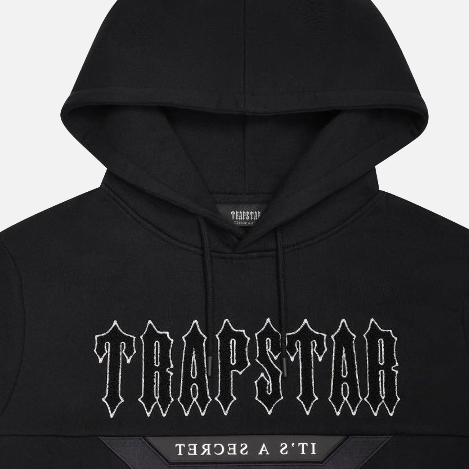 Trapstar Chenille Decoded Hooded Panel Tracksuit - Black
