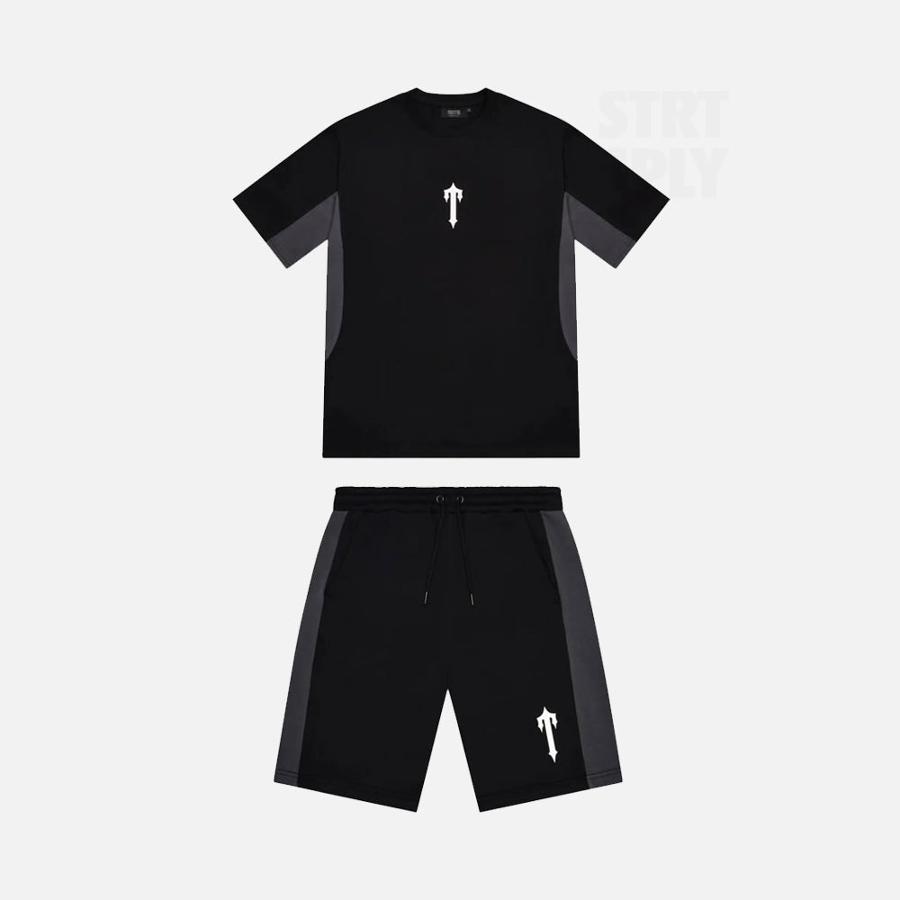 Trapstar Irongate T Panel T-Shirt & Short Set - Black