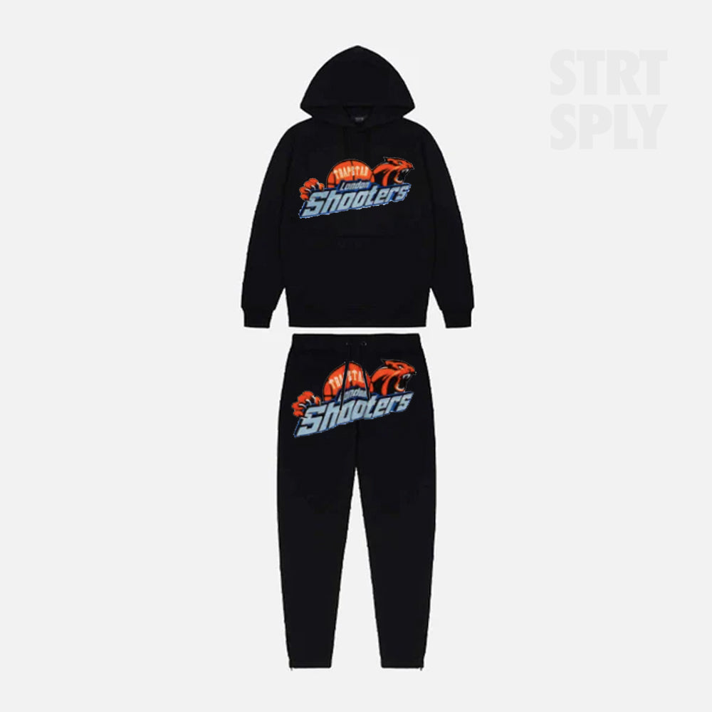 Trapstar Shooters Hooded Tracksuit - Black / Orange