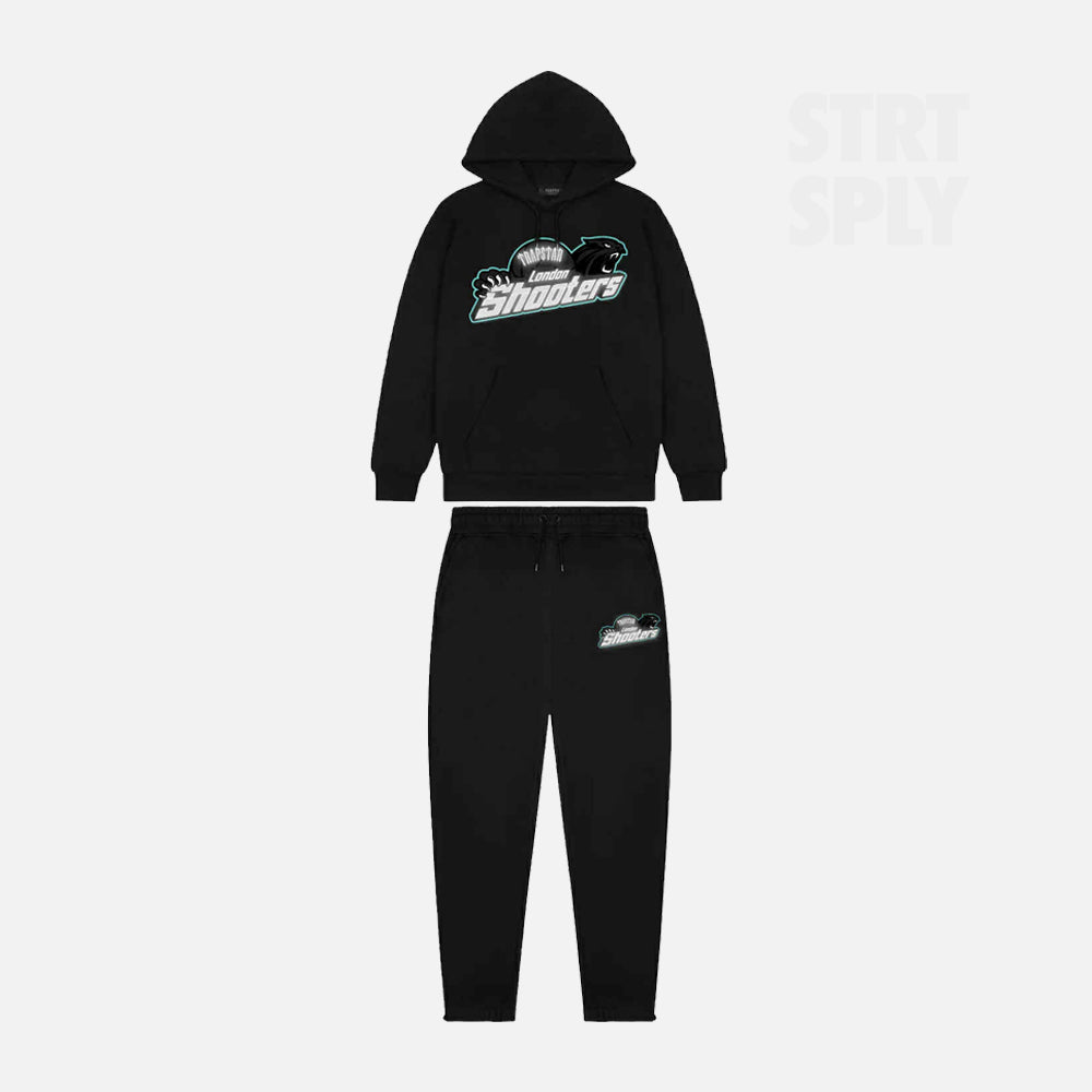 Trapstar Shooters Hooded Tracksuit - Black / Reflective