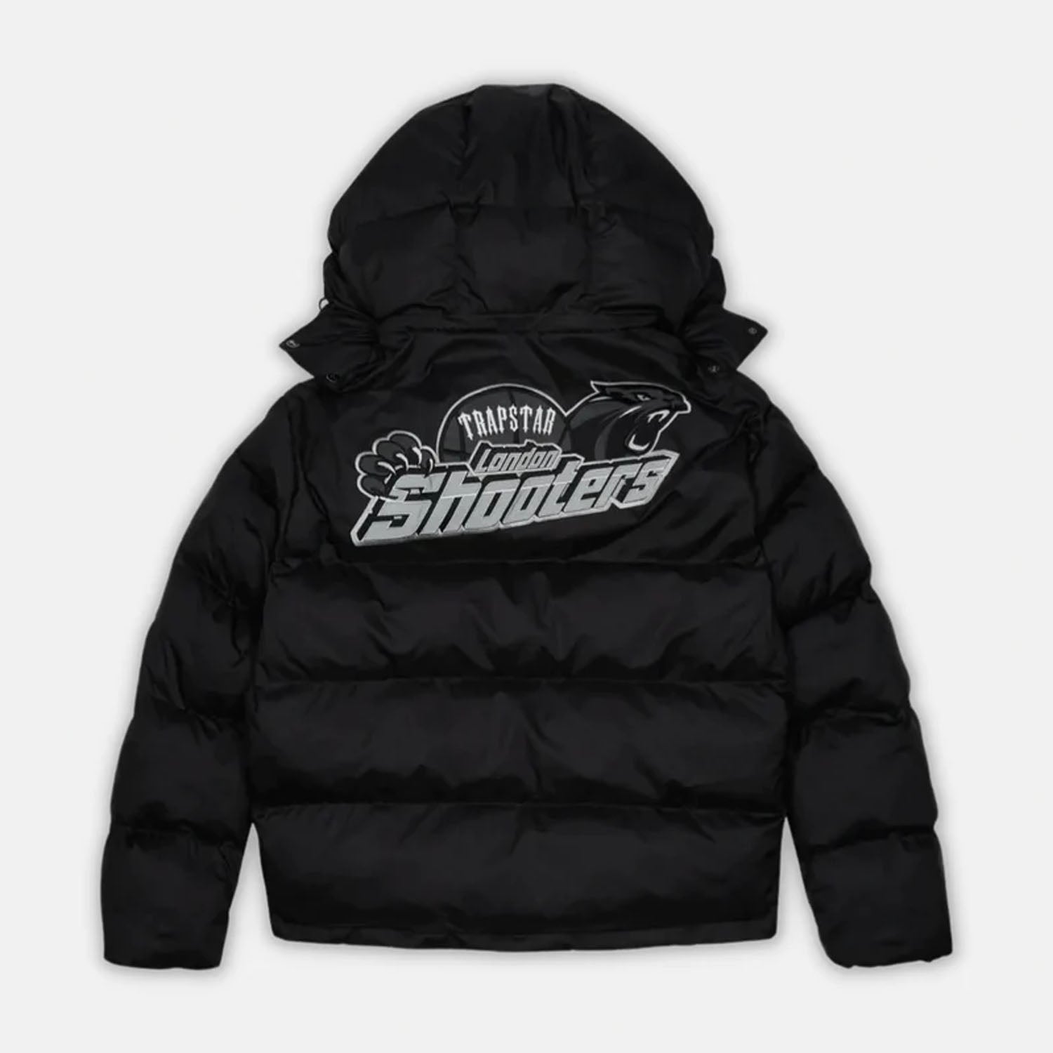 Trapstar Shooters Hooded Puffer Jacket - Black / Reflective