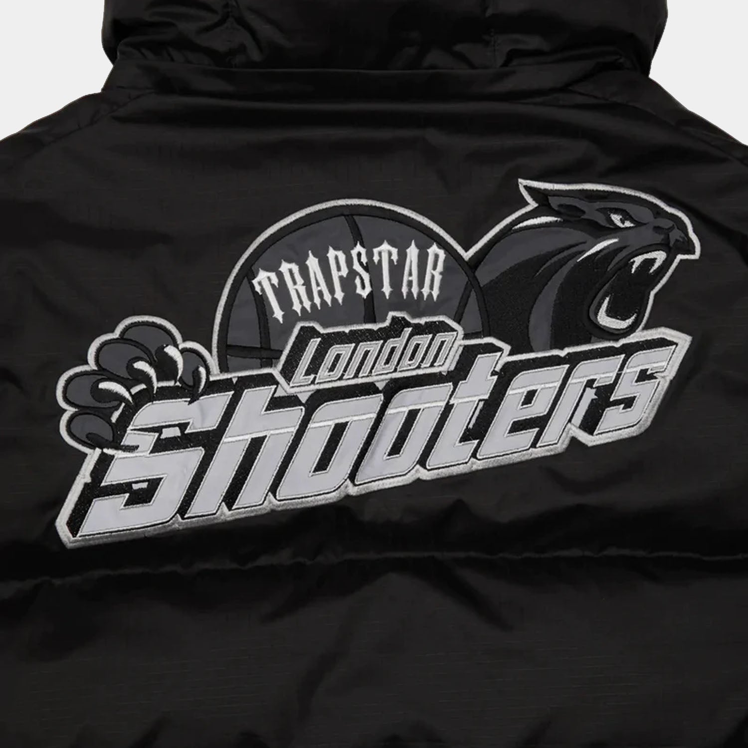 Trapstar Shooters Hooded Puffer Jacket - Black / Reflective