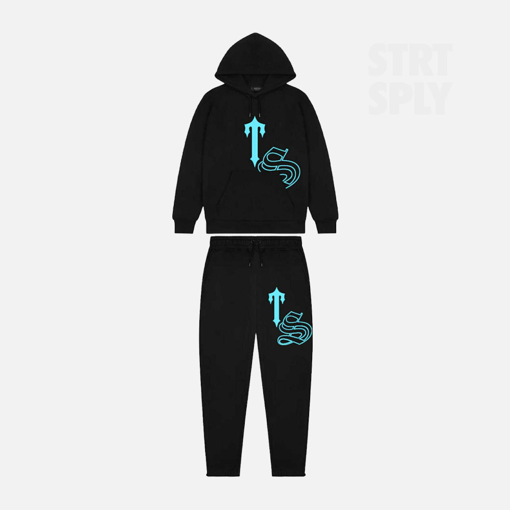 Trapstar TS Print Hooded Tracksuit - Black / Teal