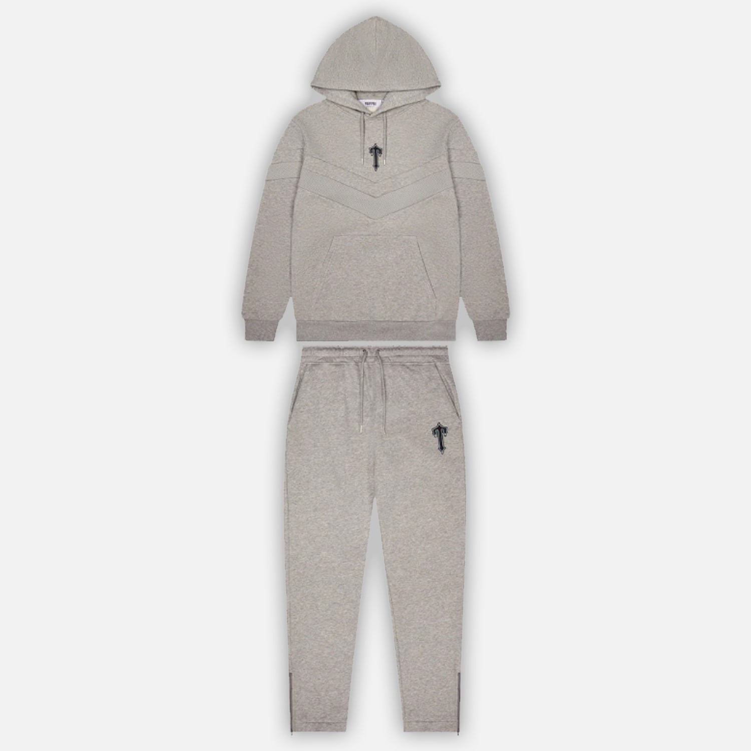 Trapstar V Stripe Hooded Tracksuit - Grey