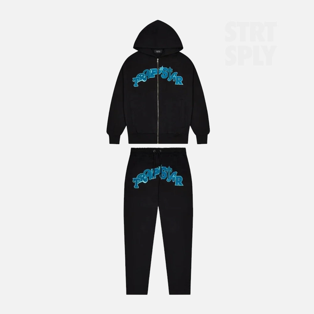 Trapstar Wildcard Hooded Tracksuit - Black / Teal