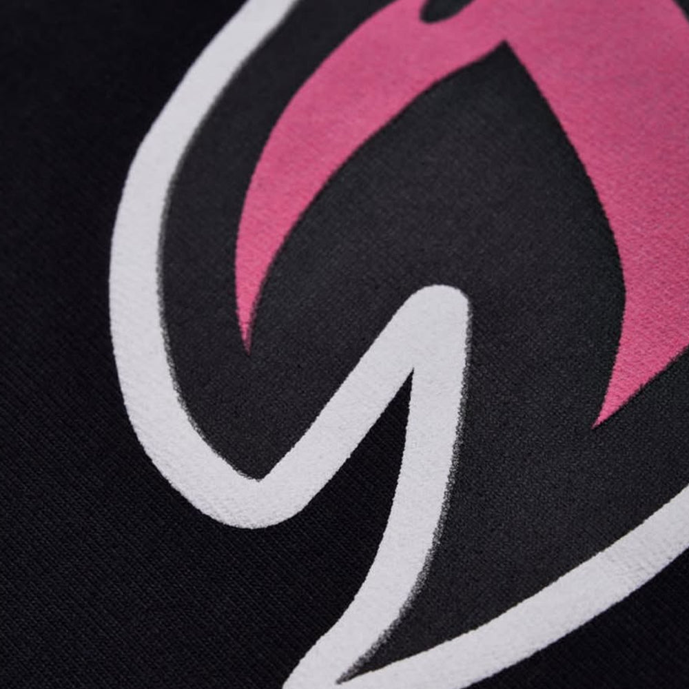 Trapstar TRP Flame T-Shirt & Short Set - Black / Pink