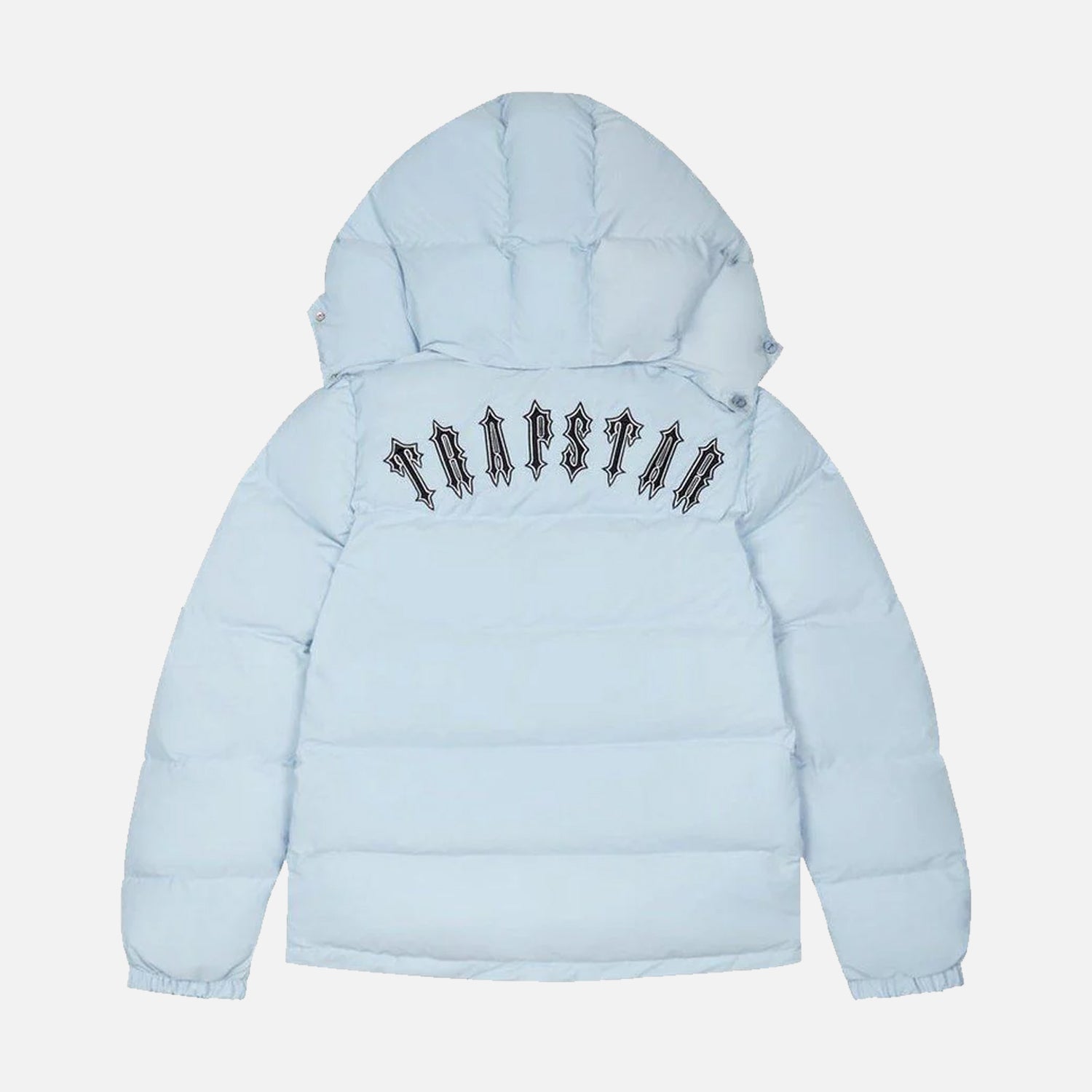 Trapstar Irongate Detachable Hooded Puffer Jacket - Ice Blue / Black