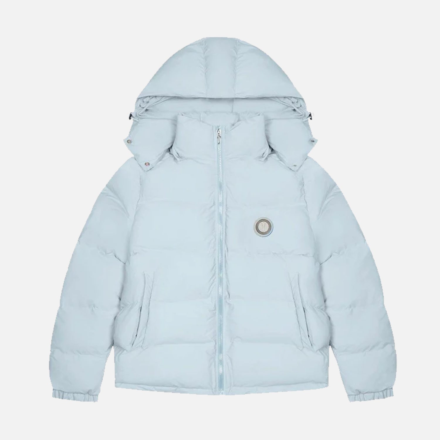 Trapstar Irongate Detachable Hooded Puffer Jacket - Ice Blue / Black