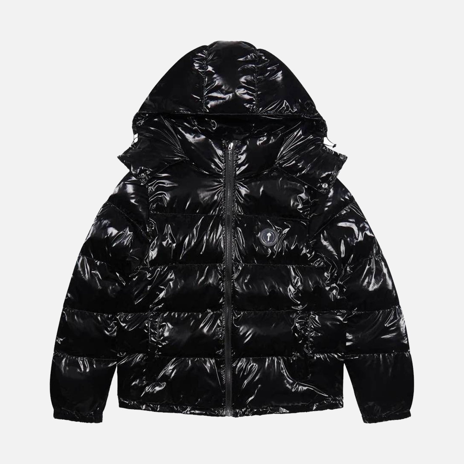 Trapstar Irongate Arch Detachable Hooded Puffer Jacket - Shiny Black