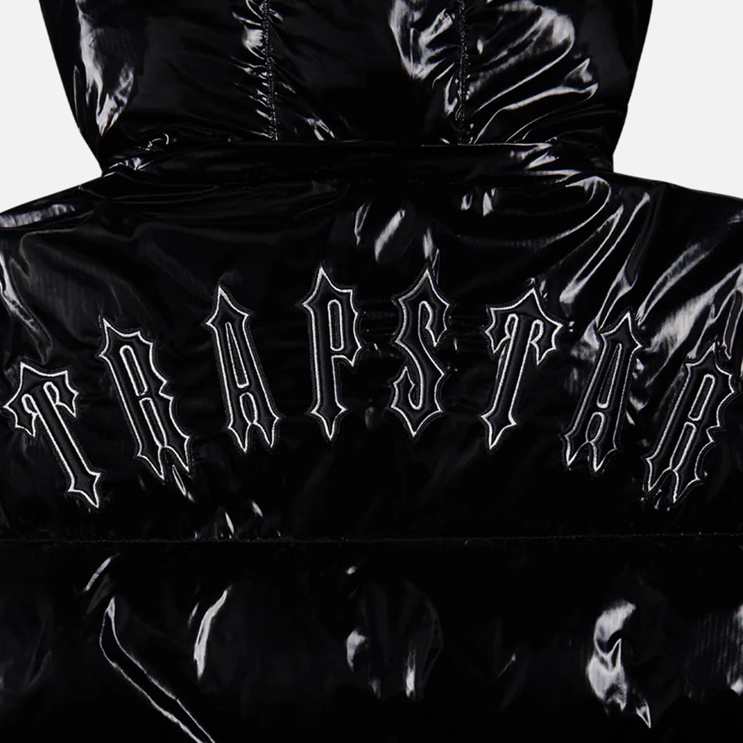 Trapstar Irongate Arch Detachable Hooded Puffer Jacket - Shiny Black