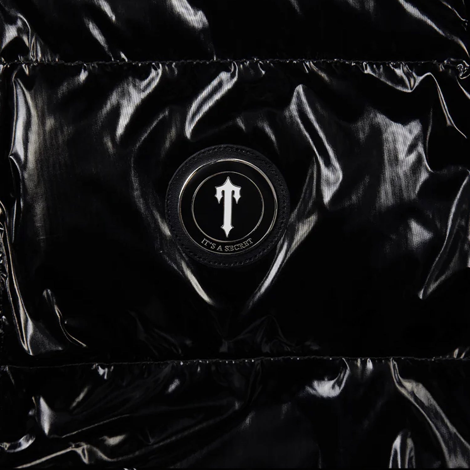 Trapstar Irongate Arch Detachable Hooded Puffer Jacket - Shiny Black