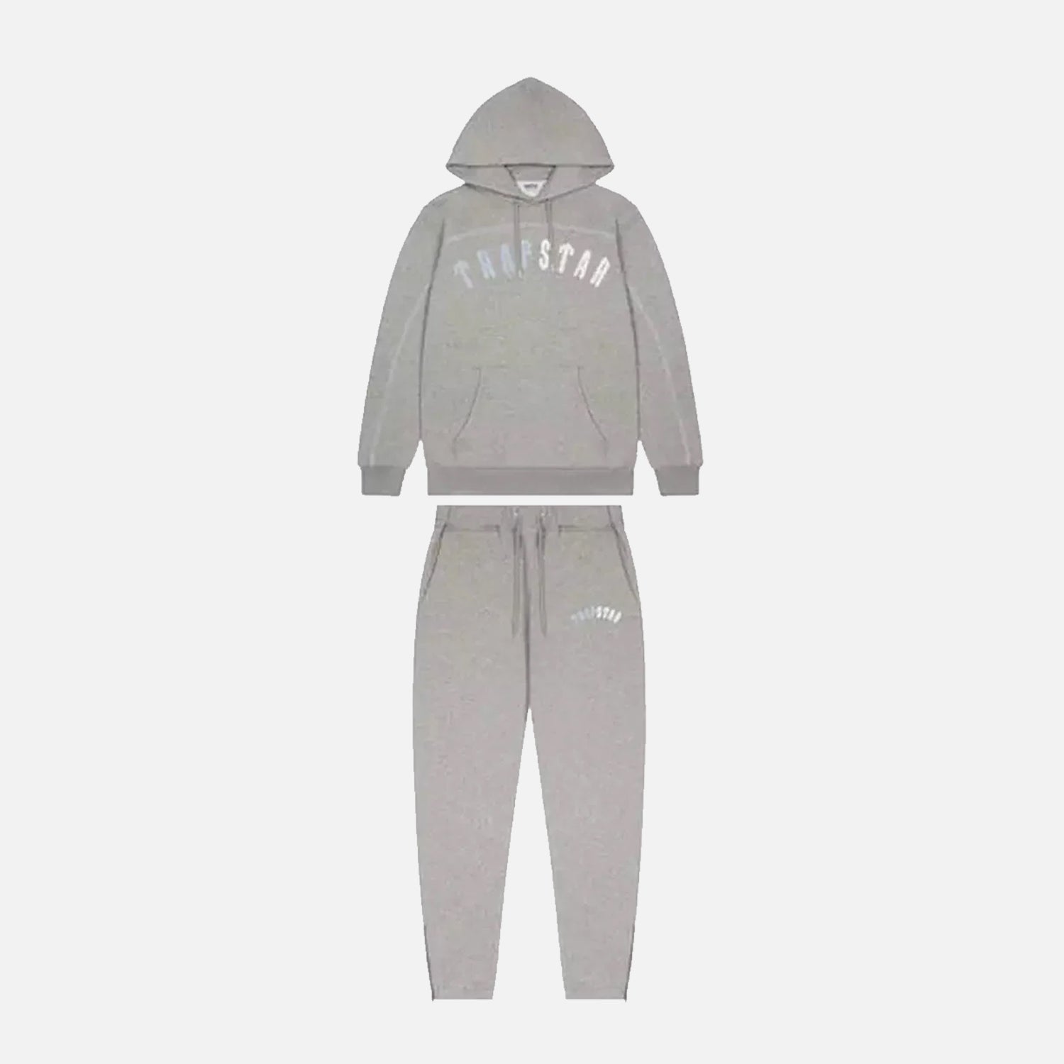 Trapstar Irongate Chenille Arch Hooded Tracksuit - Grey Ice Edition