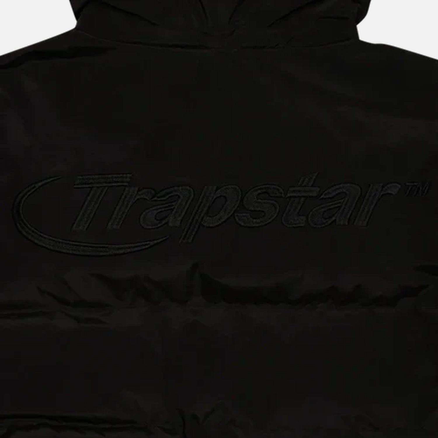 Preloved Trapstar Hyperdrive Detachable Hooded Puffer Jacket - Blackout