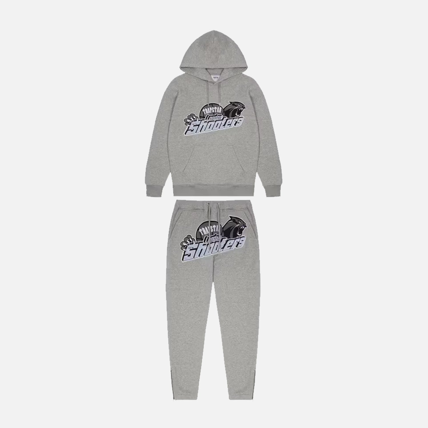 Trapstar Shooters Hooded Tracksuit - Grey / Sky Blue