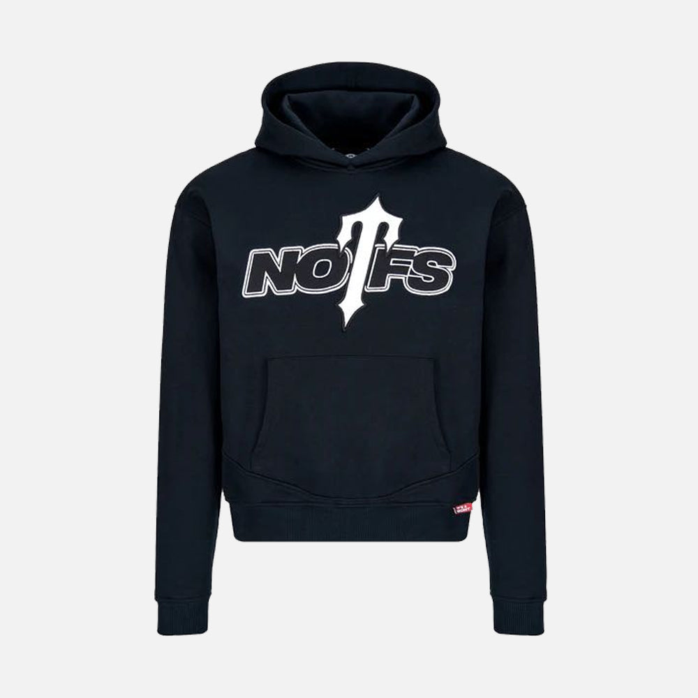 Trapstar x NOFS Hoodie - Black / Ice Blue