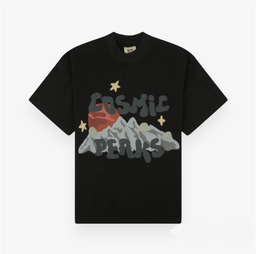 Broken Planet Market 'Cosmic Peaks' T-Shirt - Soot Black