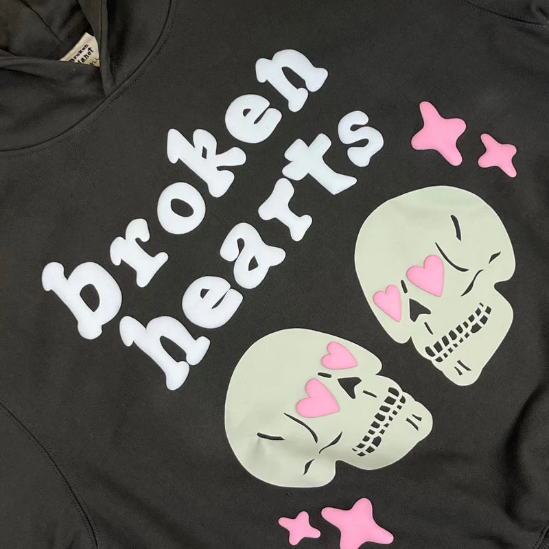 Broken Planet Market 'Broken Hearts' Hoodie - Dark Brown