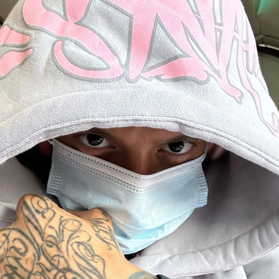 Syna World Logo Tracksuit - Grey / Pink