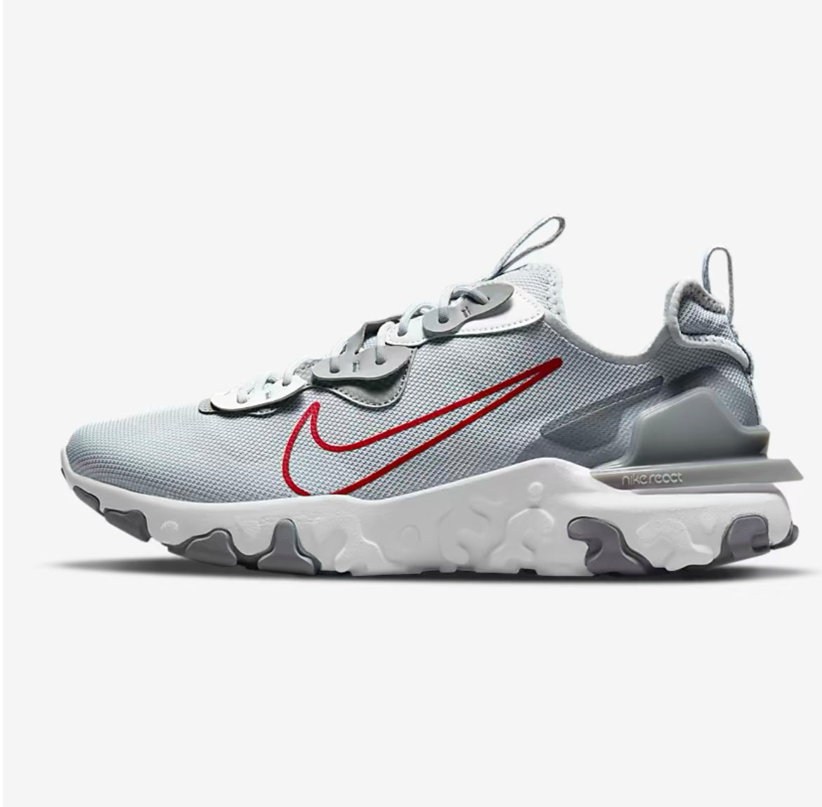Nike React Vision Smoke Grey / University Red