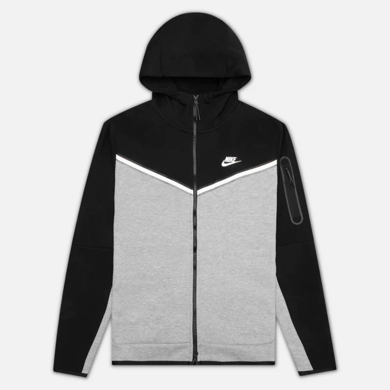 Nike Tech Fleece Hoodie - Black / Grey / White