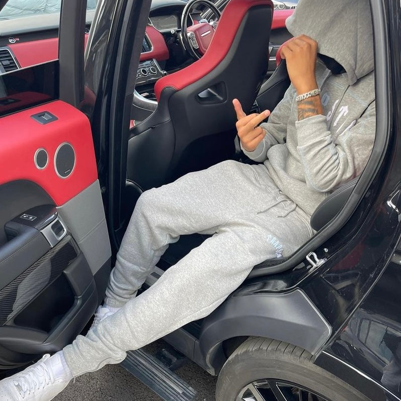 Trapstar Irongate Chenille Arch Hooded Tracksuit - Grey Ice Edition