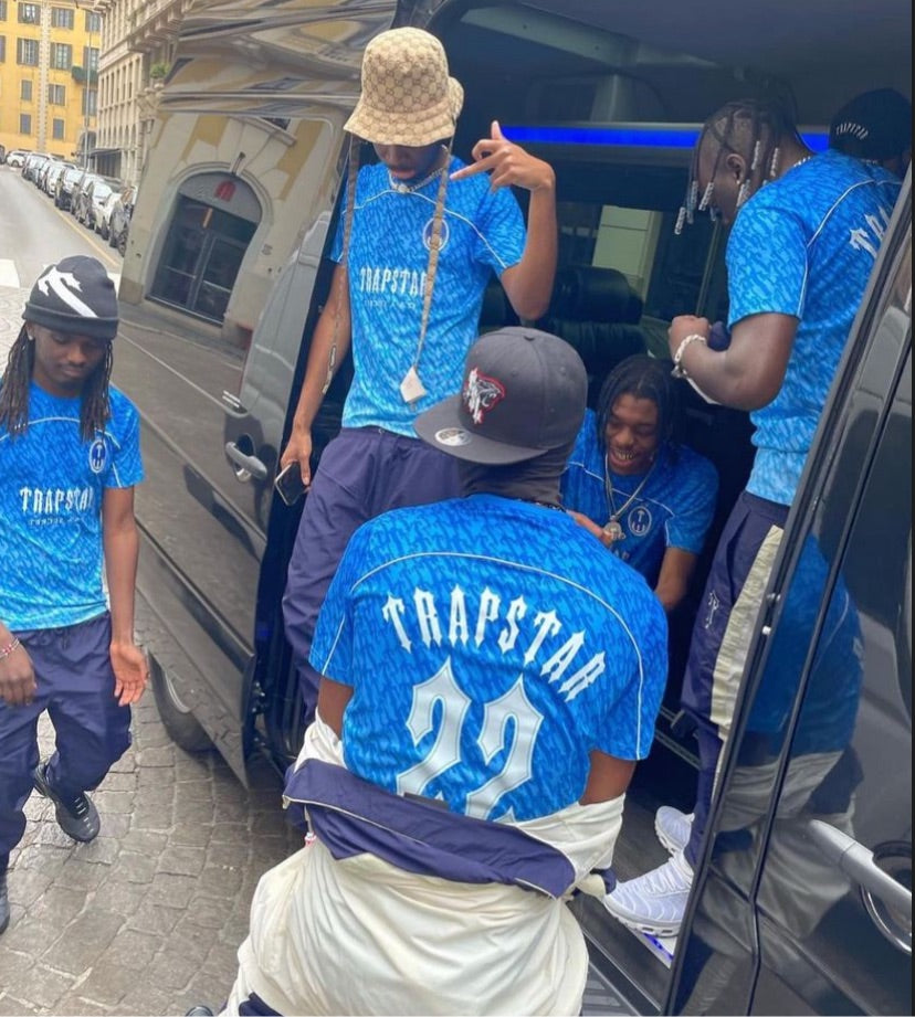 Preloved Trapstar T Football Jersey - Blue Gradient