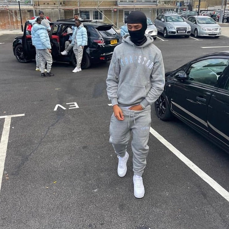 Trapstar Irongate Chenille Arch Hooded Tracksuit - Grey Ice Edition