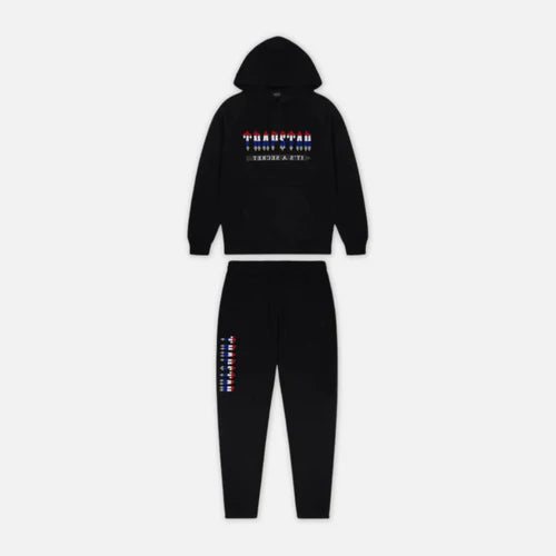Trapstar Chenille Decoded 2.0 Hooded Tracksuit - Black Revolution