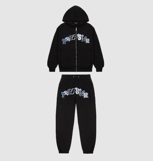 Trapstar Wildcard Hooded Tracksuit - Black / Blue