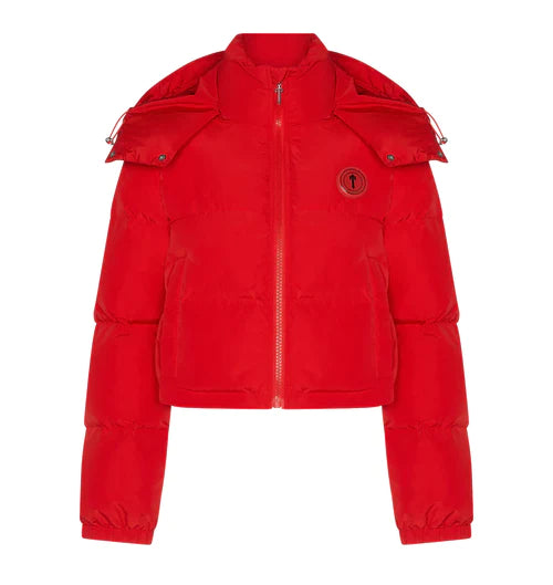 Women's Trapstar Irongate Detachable Hooded Puffer Jacket - Infrared