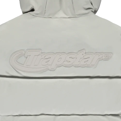 trapstar irongate technical puffer coat jacket light grey small medium large x large kickkonnect
