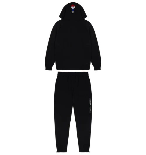 Trapstar Chenille Decoded 2.0 Hooded Tracksuit - Black Revolution