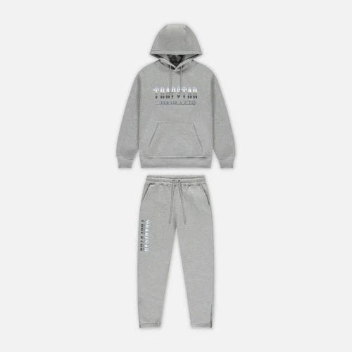 Trapstar Chenille Decoded 2.0 Hooded Tracksuit - Grey / Ice Blue