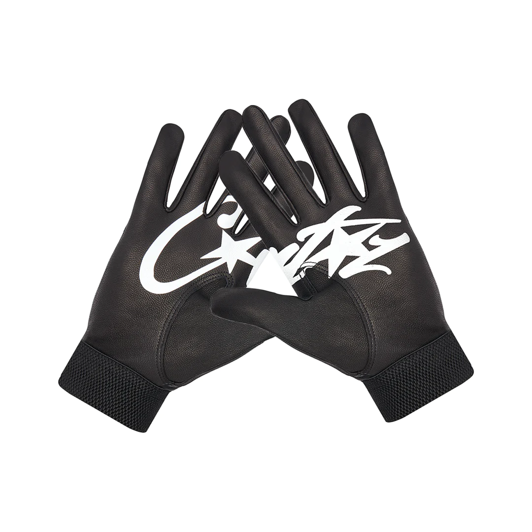 Corteiz Leather Gloves - Black
