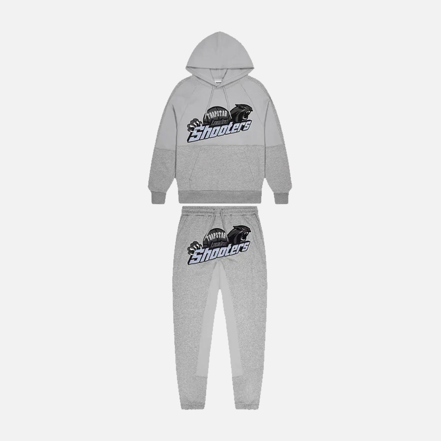 Trapstar Shooters Hooded Panel Tracksuit - Grey / Blue