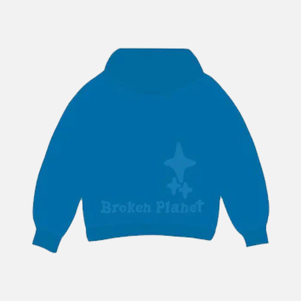 broken planet market monochrome hoodie cobalt blue kickkonnect