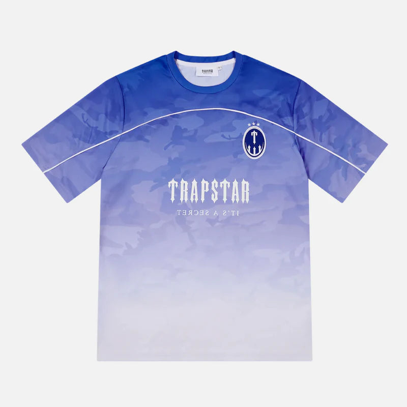 Trapstar Irongate Monogram Football Jersey - Blue Camo