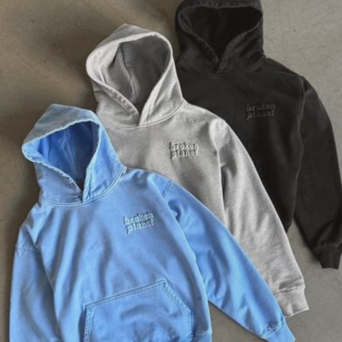 Broken Planet Basics Hoodie - Washed Light Blue