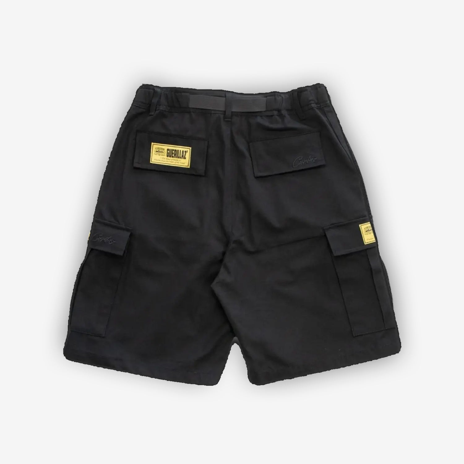 Corteiz RTW OG Alcatraz Cargo Shorts - Triple Black
