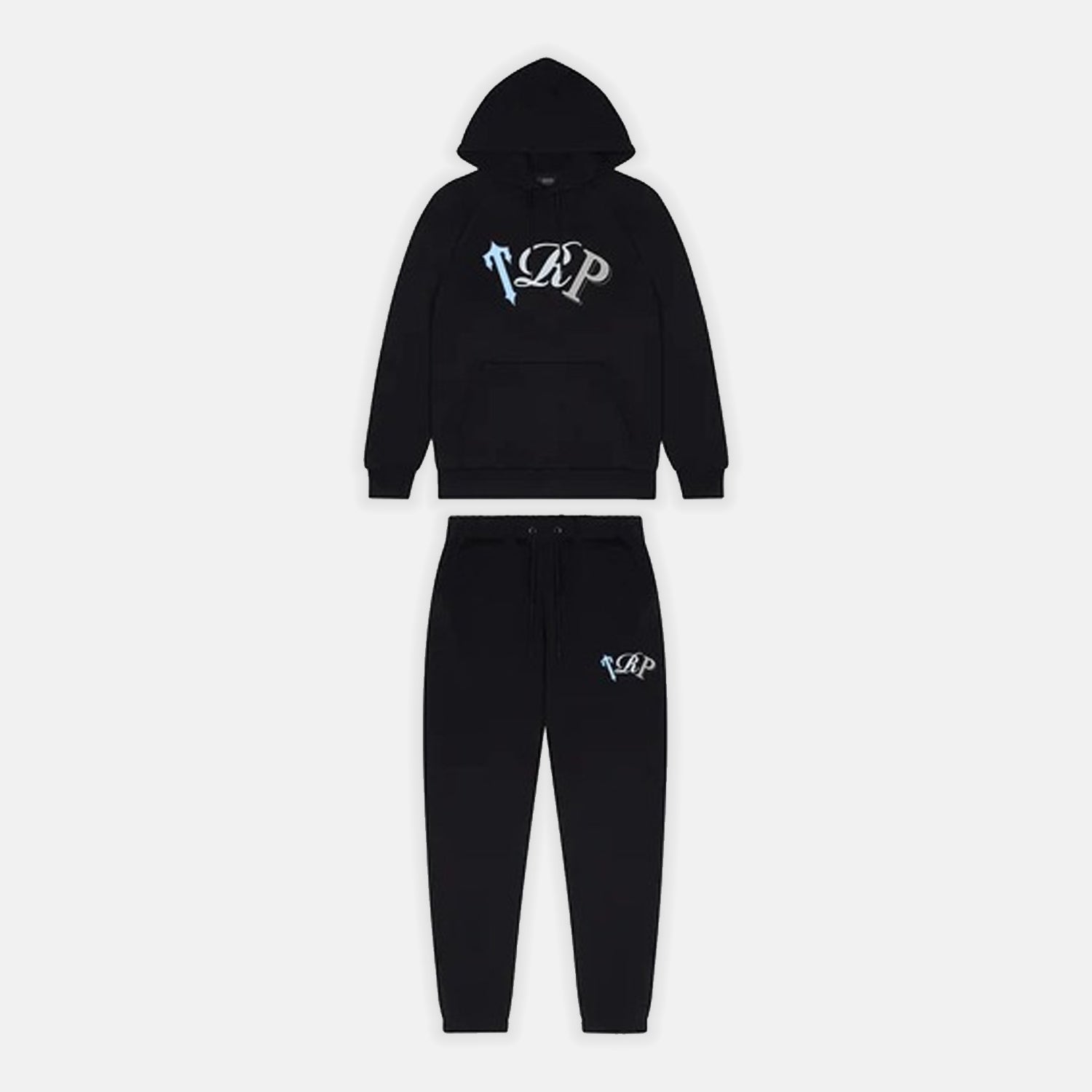 Trapstar TRP Hooded Tracksuit - Black / Ice Blue