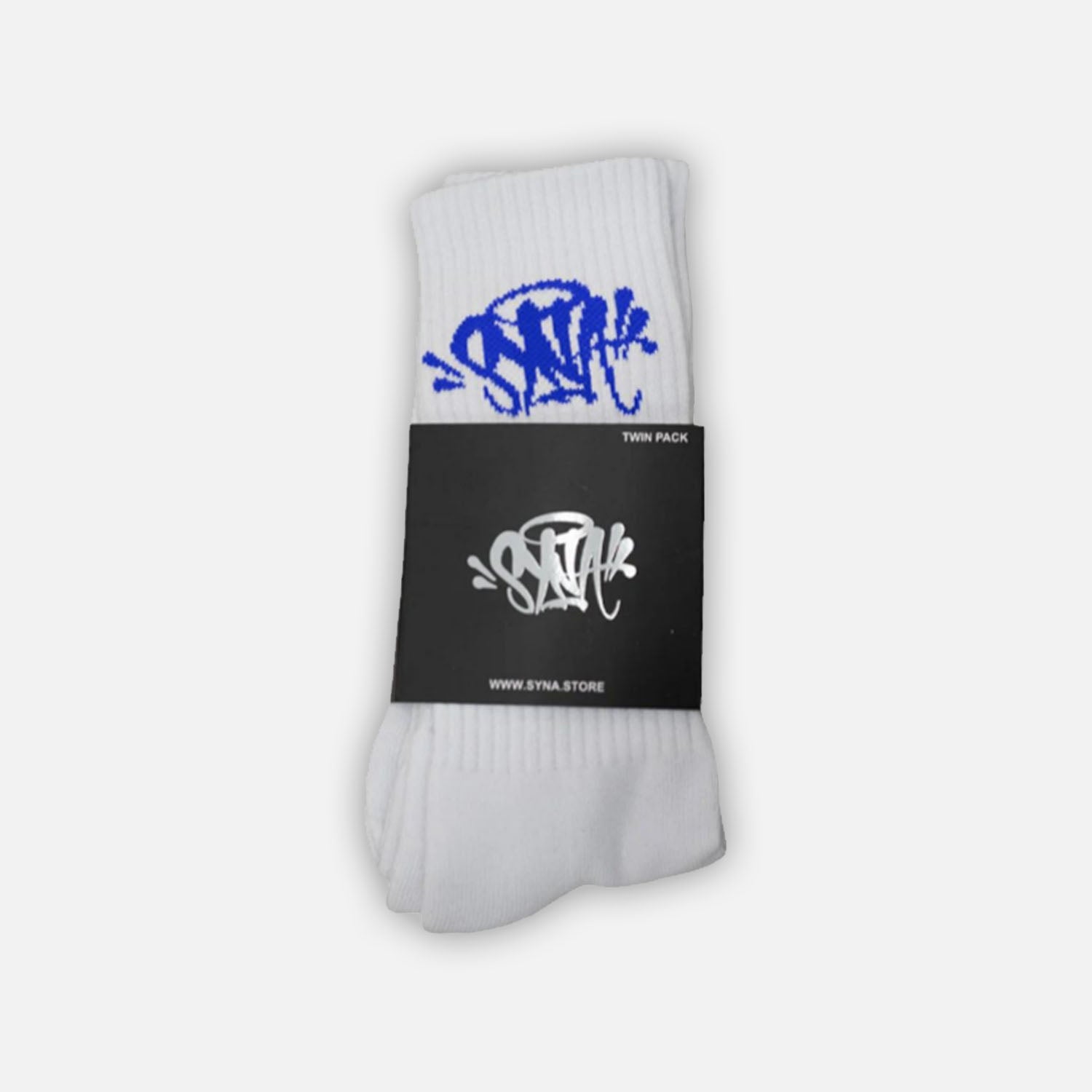 Syna World Logo Socks (Twin Pack) - Blue / White