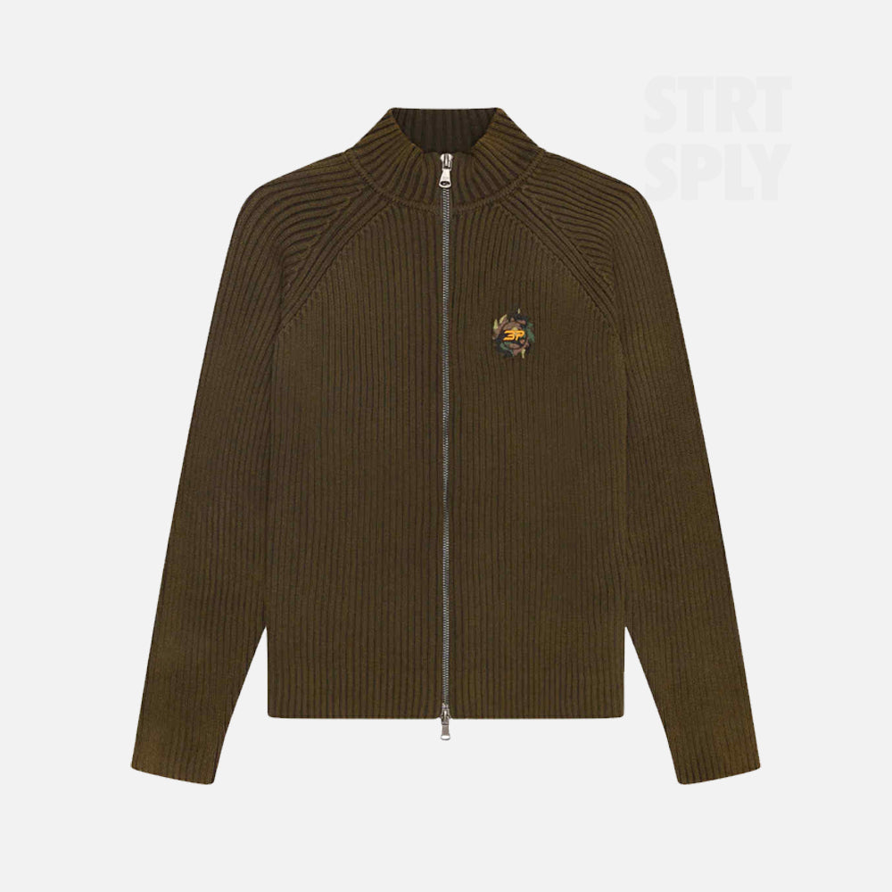 Broken Planet Ribbed Zip-Up Jacket - Washed Brown