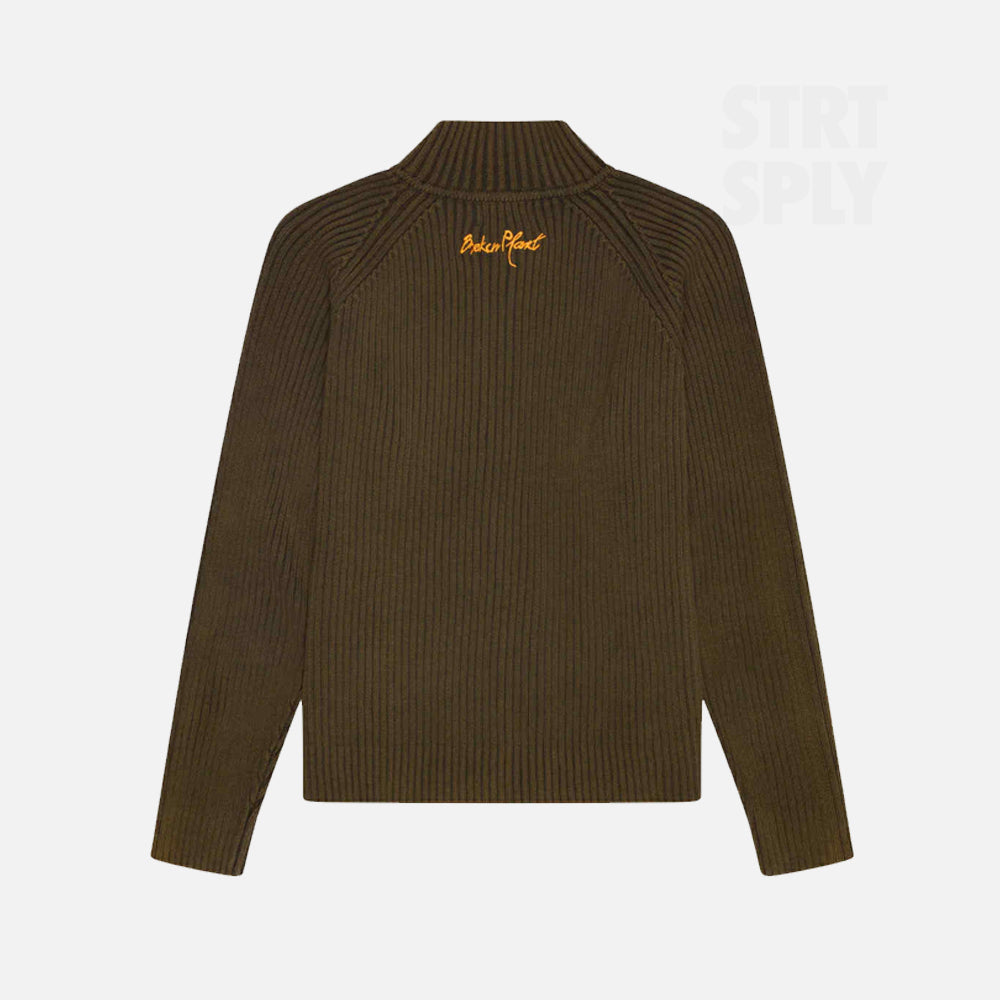 Broken Planet Ribbed Zip-Up Jacket - Washed Brown